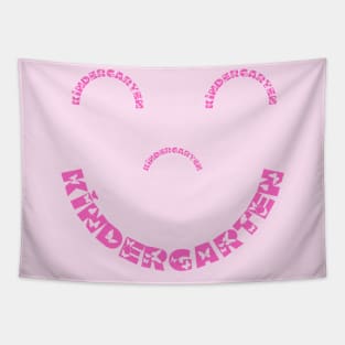 Kindergarten Smiley Face butterfly font Tapestry