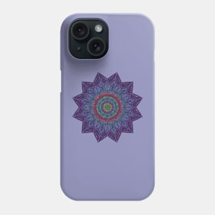 Purple Glitter Star Mandala Phone Case