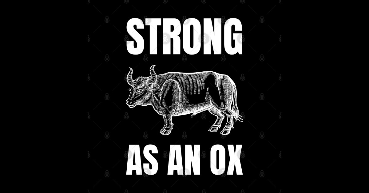 Strong as an Ox - Strong As An Ox - Sticker | TeePublic
