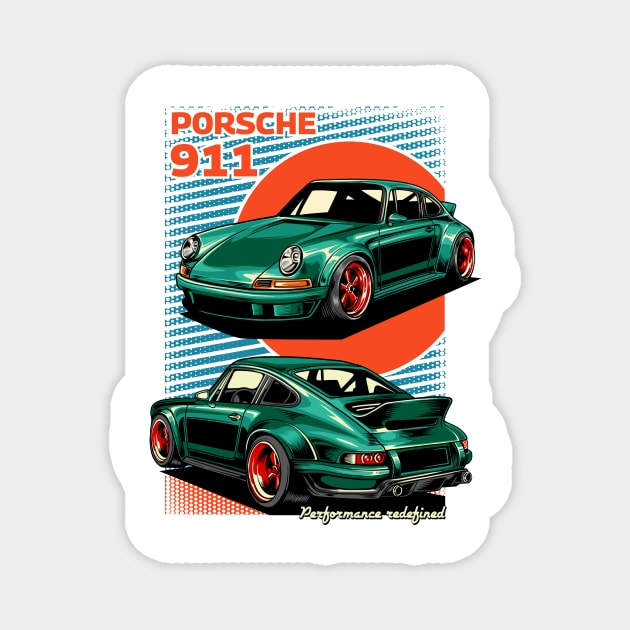 Porsche 911 Magnet by Harrisaputra