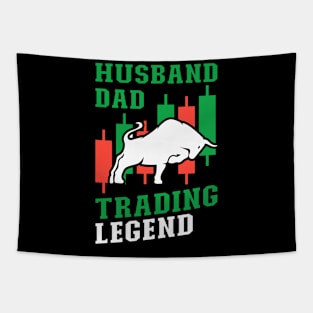 Husband Dad Trading Legend Cool Day Trading For Dad Father Tapestry