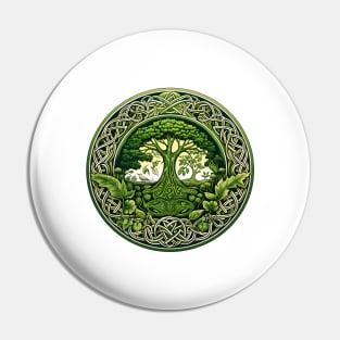 Ireland - Emblem with world tree and nature - Celtic Pin