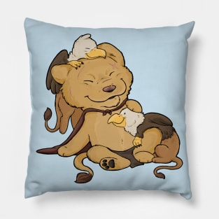 Griffins and Tabaxi Lion Pillow