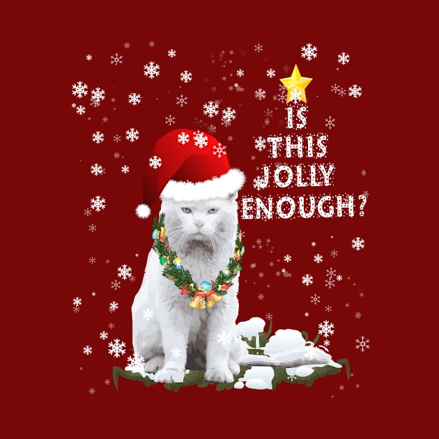 Is This Jolly Enough Cat Santa Hat by ArtsyTshirts