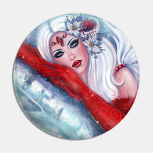 Christmas wisher angel by Renee Lavoie Pin