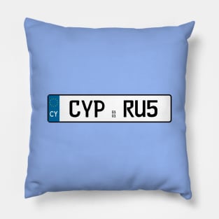 Cyprus car license plate Pillow