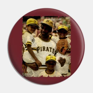 Roberto Clemente and His Son in Pittsburgh Pirates Pin