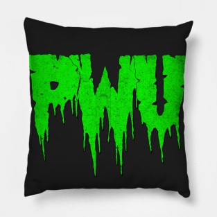 PWU Halloween Green Pillow