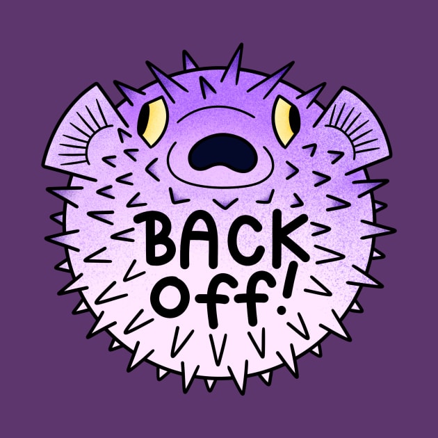 Back off! Purple Puffer Fish by Christine Parker & Co