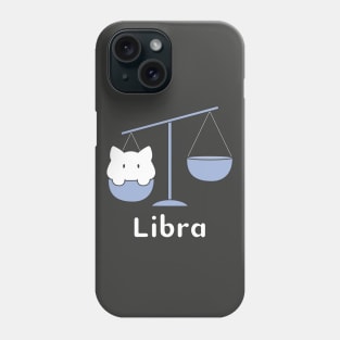 Libra Cat Zodiac Sign with Text Phone Case