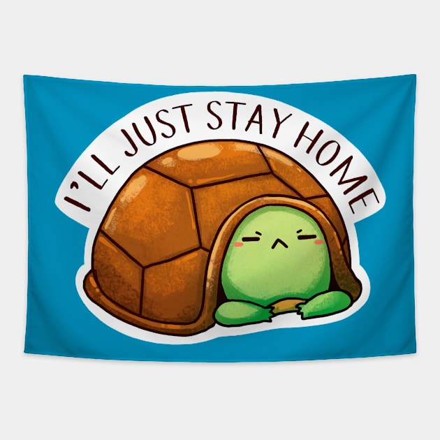 Turtle Home Tapestry by MichelleScribbles