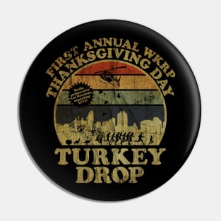 White First Anual Turkey Drop vintage Pin