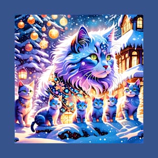 Christmas Cats Vigil T-Shirt