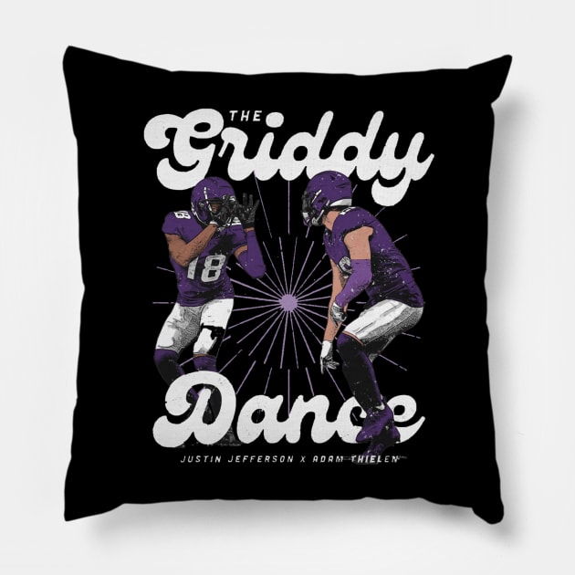 Justin Jefferson & Adam Thielen Minnesota Griddy Dance Pillow by Buya_Hamkac