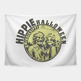 hippie halloween missisippi pun retro design Tapestry