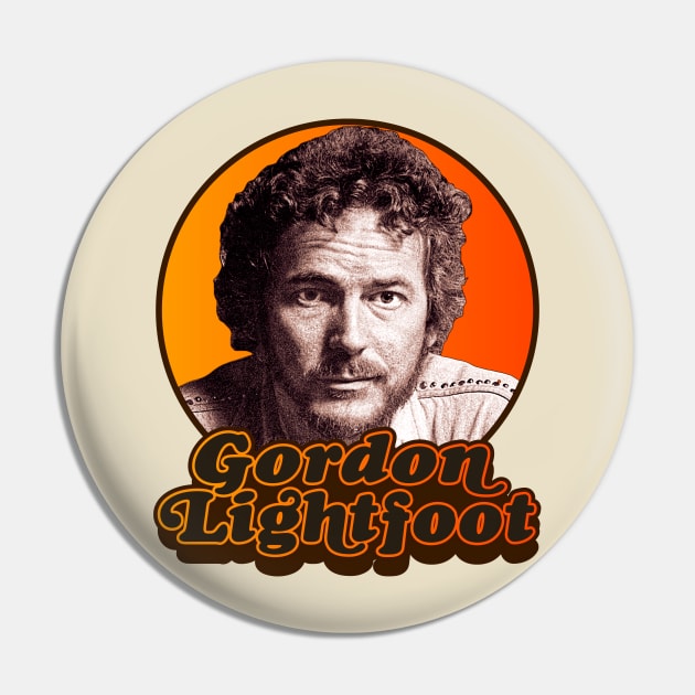 Gordon Lightfoot ))(( Retro Folk Rock Icon Pin by darklordpug