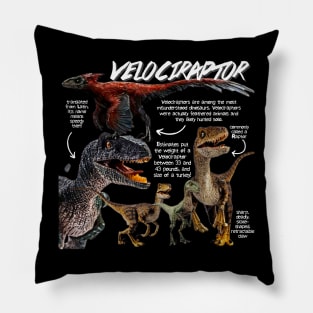 Velociraptor Fun Facts Pillow