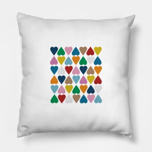 Diamond Hearts on Grey Pillow