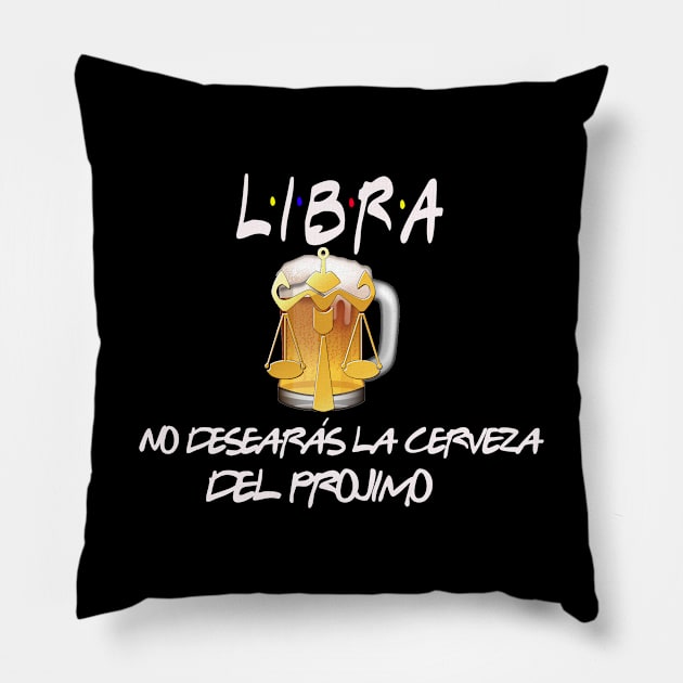 Libra Friends Pillow by Cervezas del Zodiaco