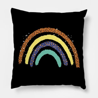 Graphic Leopard Rainbow Womens Kids Girls Mom Pillow