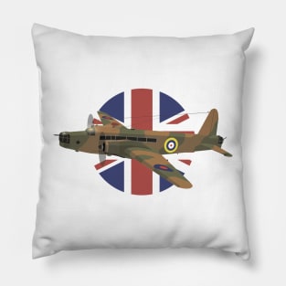 Vickers Wellington British WW2 Airplane Pillow