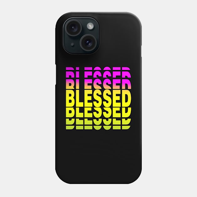 Blessed Vintage Typography Design Phone Case by Sohan Print Store