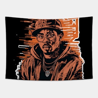 Dynamic Thug Life Design with Black Man Tapestry