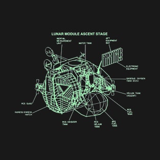 Lunar Module Ascent Stage Diagram T-Shirt