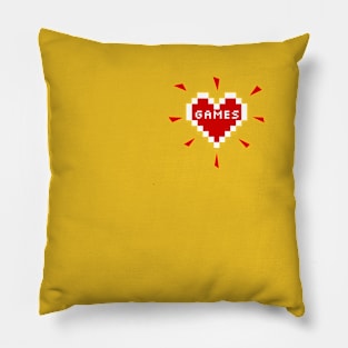 Games Heart - Gamer Merch for Girls Pillow