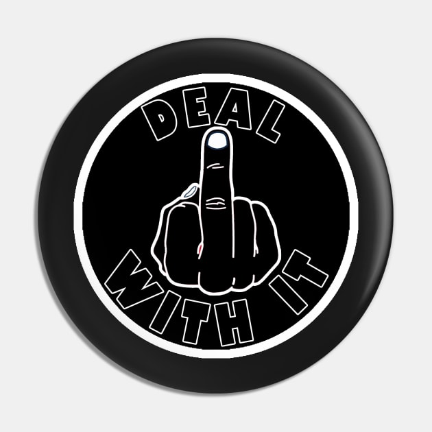 Deal with it Pin by  The best hard hat stickers 