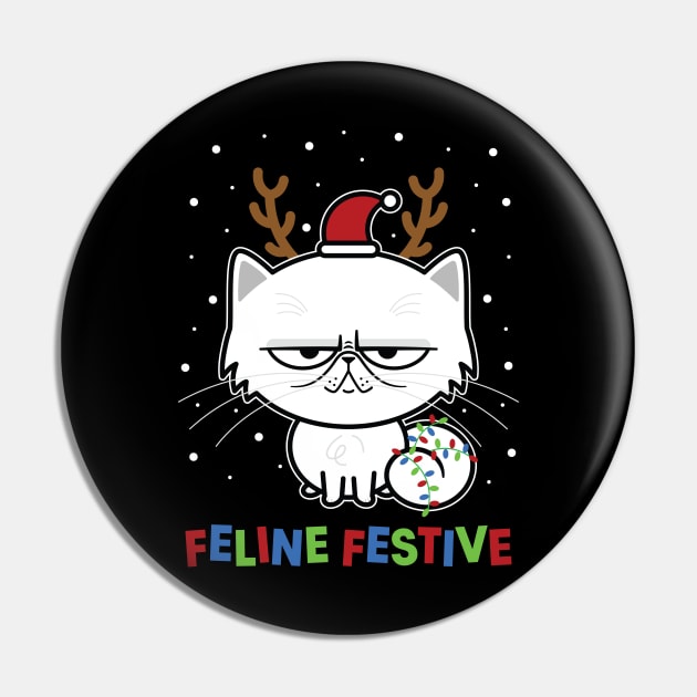 Feline Festive Pin by Kitty Cotton