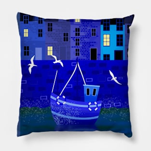 The Blue Boat Pillow