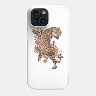 Vintage Tiger Muted Neutral Colors Phone Case