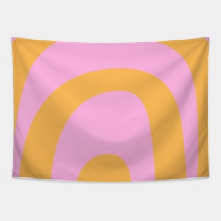 Boho orange and pink rainbow pattern Tapestry