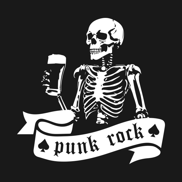 punk rock skeleton by lkn