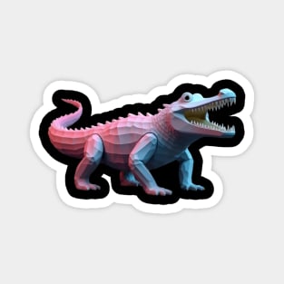 Crocodile Pixel 3D Computer Graphic Magnet