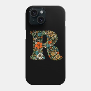 Hippie Floral Letter R Phone Case