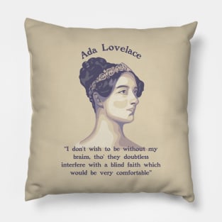 Ada Lovelace Portrait and Quote Pillow