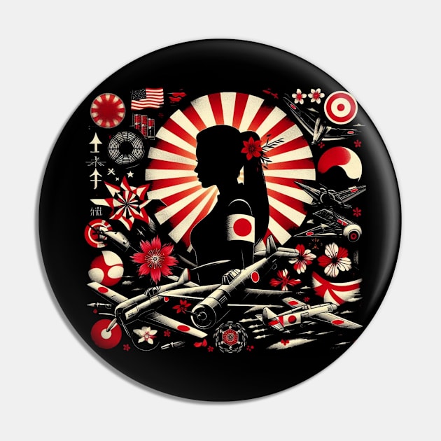 Japanese Culture Collage Pin by Patrick9