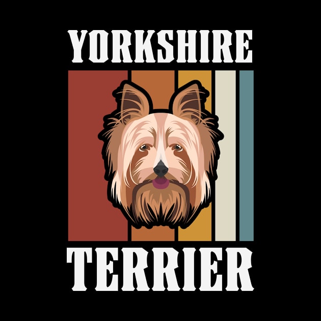 Smiling Yorkshire Terrier Retro by GreenOptix