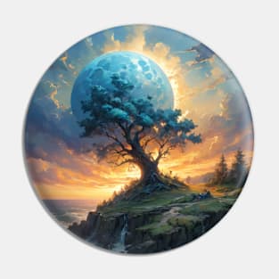 Lunar Tree Landscape Pin