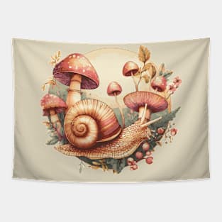 Cottagecore Vibes Snail Tapestry