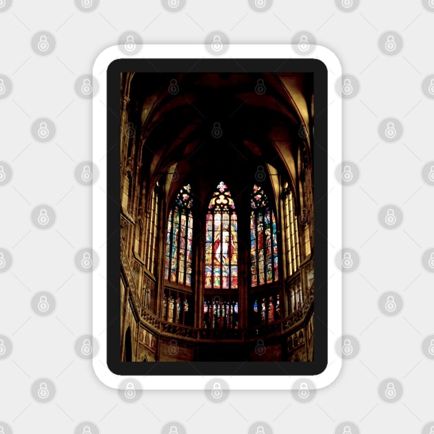 Stained Glass Windows Magnet by SHappe