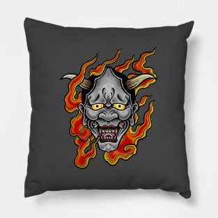 Hannya Mask tattoo design. Pillow