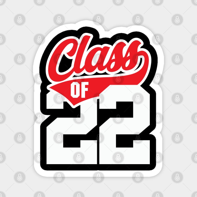 Class of 22 Graduation Athletic 2022 College Graduate Magnet by DetourShirts