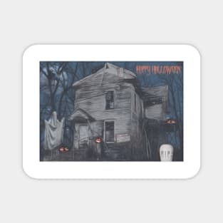 Halloween Haunted House Magnet