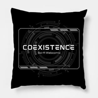 coexistence logo gray Pillow