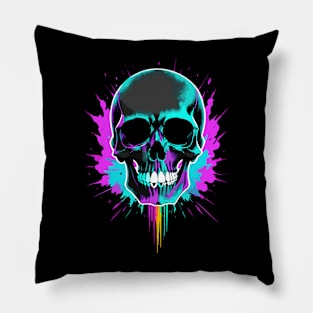 Neon skull Pillow