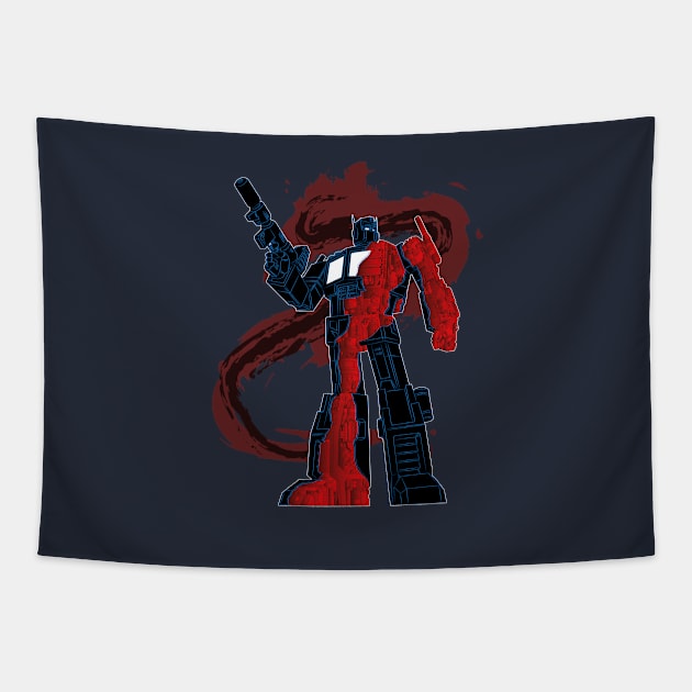 Optimus Prime - Écorché (dark) Tapestry by NDVS