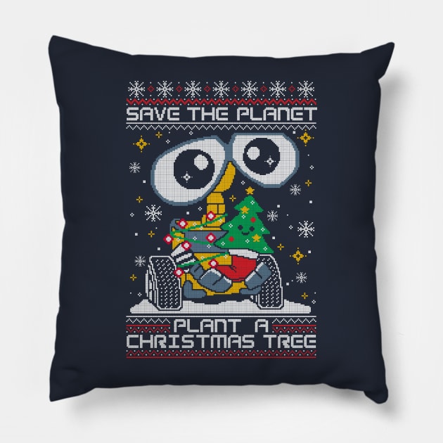 Plant a christmas tree ugly christmas sweater Pillow by NemiMakeit